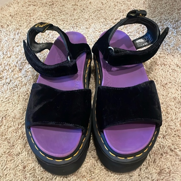 Dr. Martens Shoes - Dr. Marten X-girl velvet platform sandal size 8